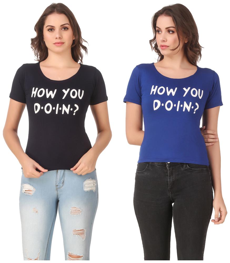 

Red Vee Casual Wear for women T-shirt Blue