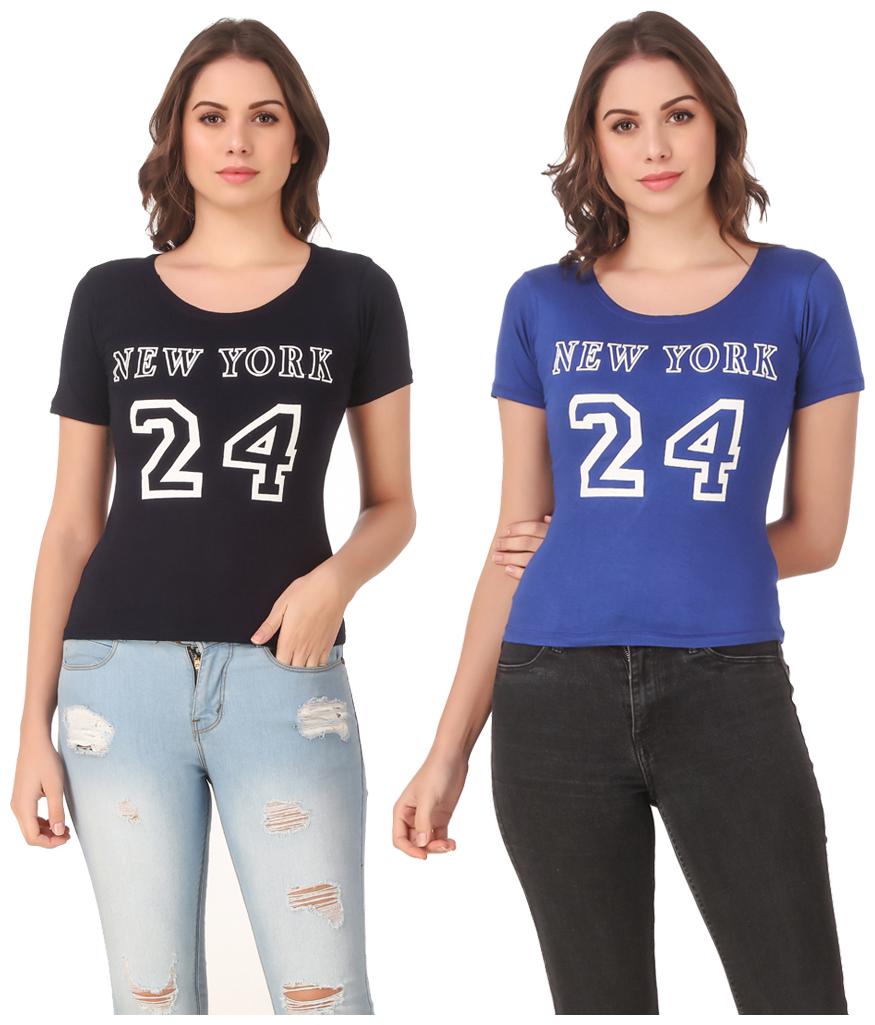 

Red Vee Casual Wear for women T-shirt Blue