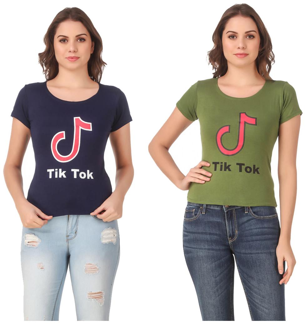

Red Vee Casual Wear for women T-shirt Blue and Green