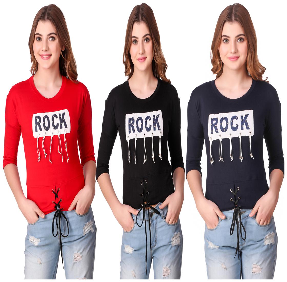 

Red Vee Women Printed Crop top - Multi