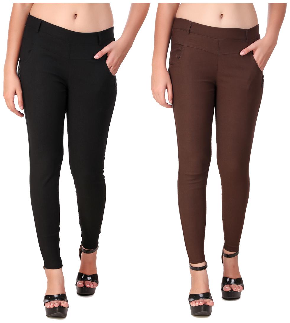 

Red Vee Women Black Brown Skinny fit Jegging
