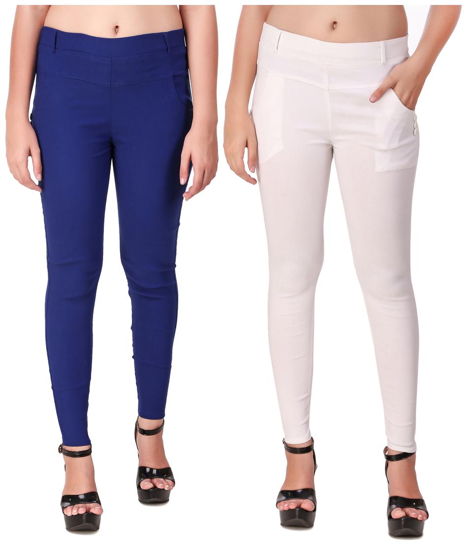 

Red Vee Women Blue White Skinny fit Jegging