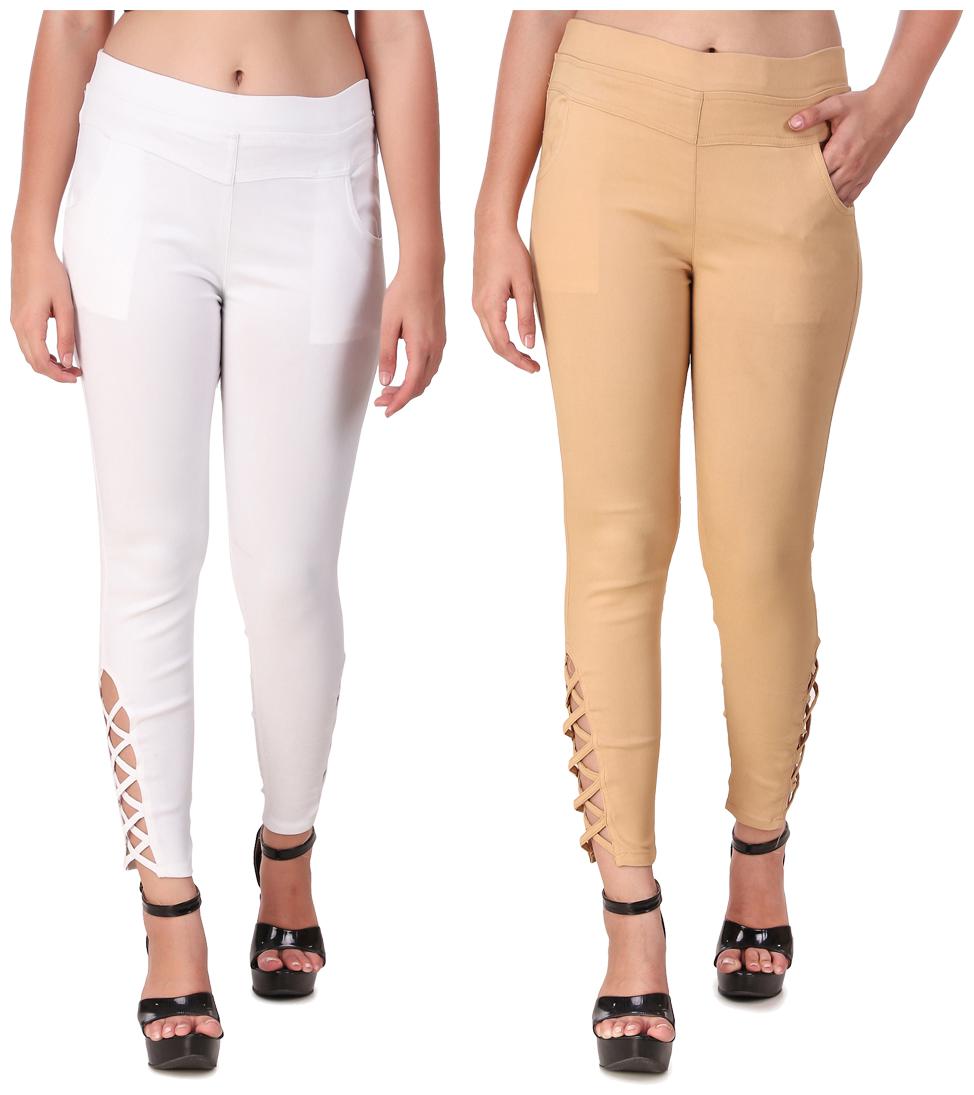 

Red Vee Women White Beige Skinny fit Jegging