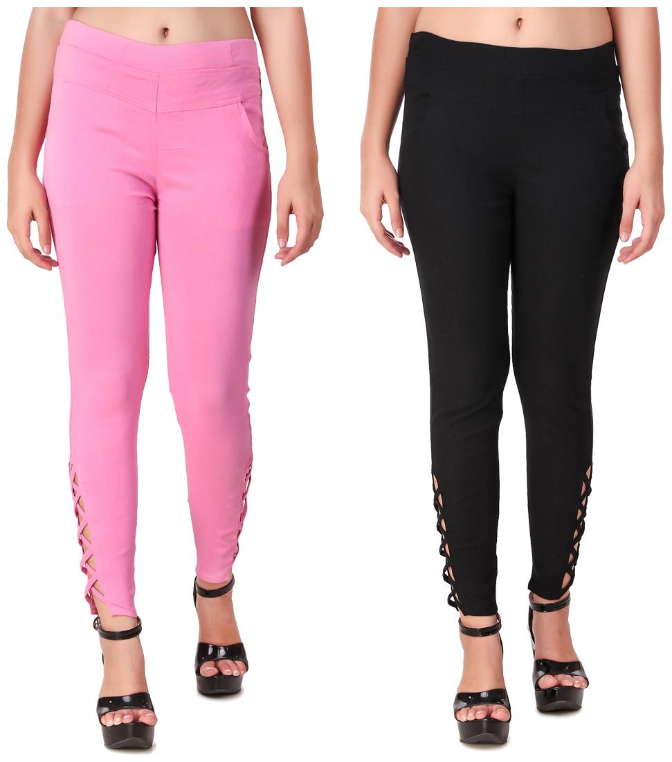 

Red Vee Women Pink Black Skinny fit Jegging