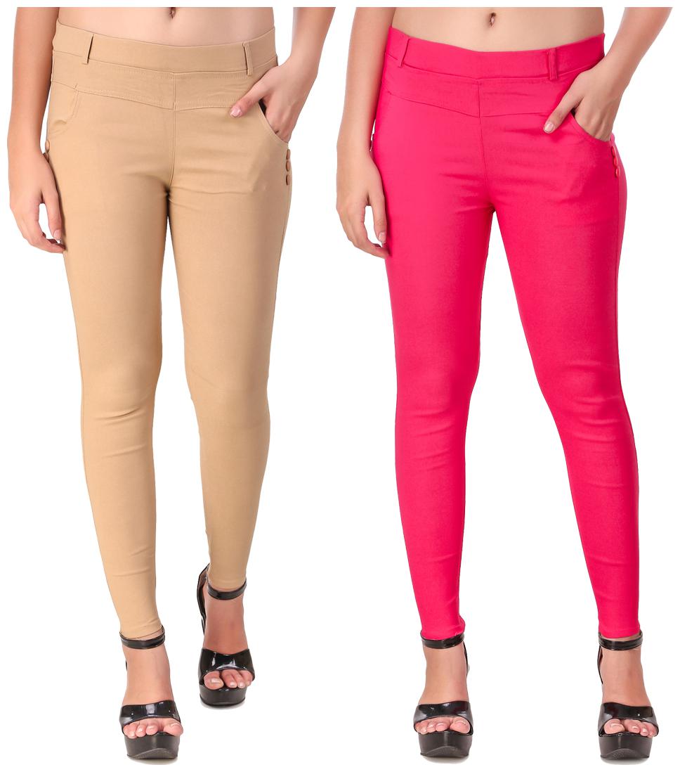 

Red Vee Women Beige Pink Skinny fit Jegging