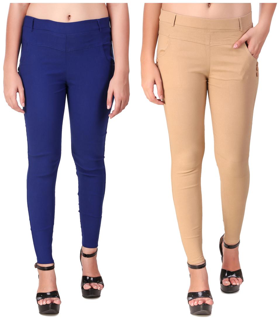 

Red Vee Women Blue Beige Skinny fit Jegging