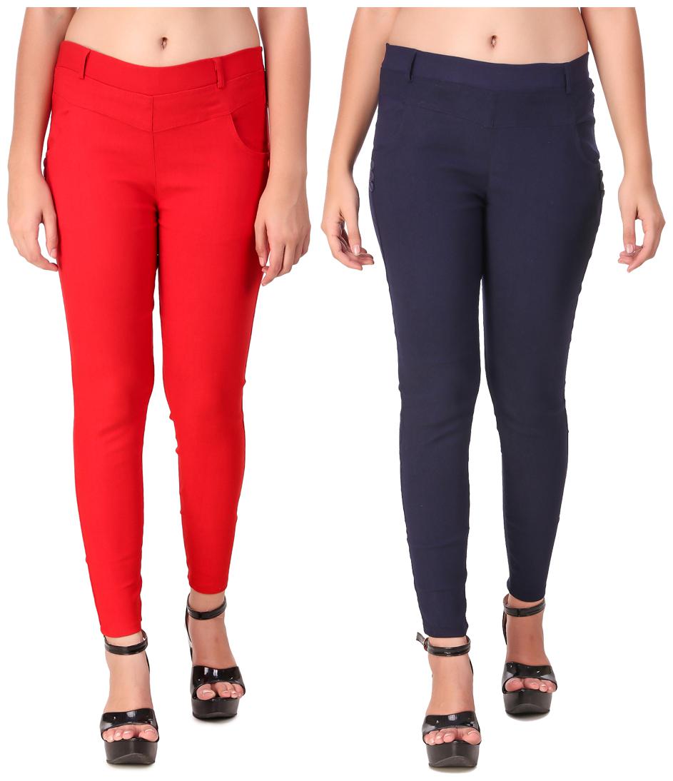 

Red Vee Women Red Navy Skinny fit Jegging