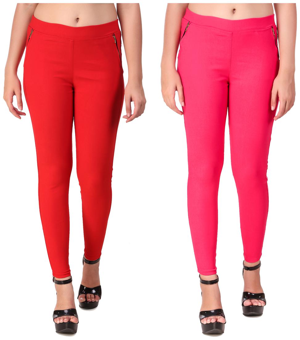 

Red Vee Women Red Pink Skinny fit Jegging
