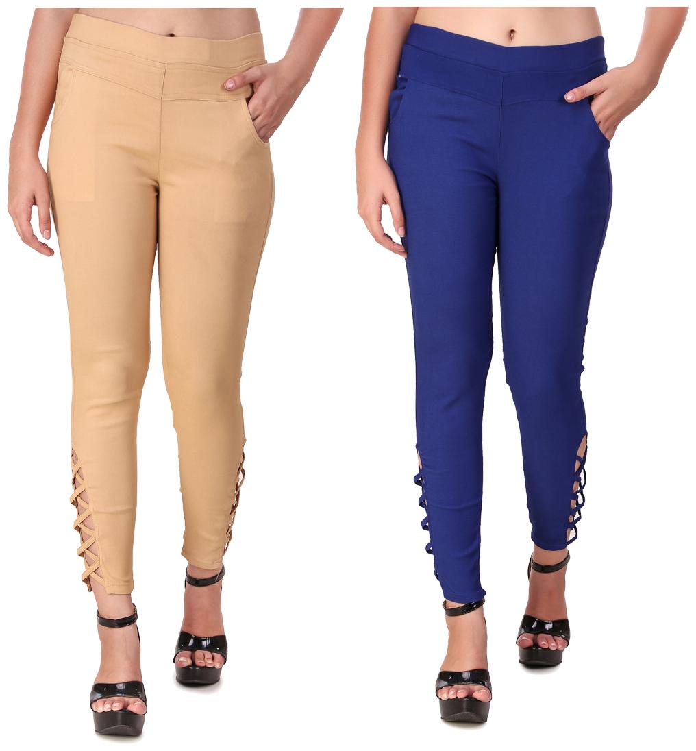 

Red Vee Women Beige Blue Skinny fit Jegging