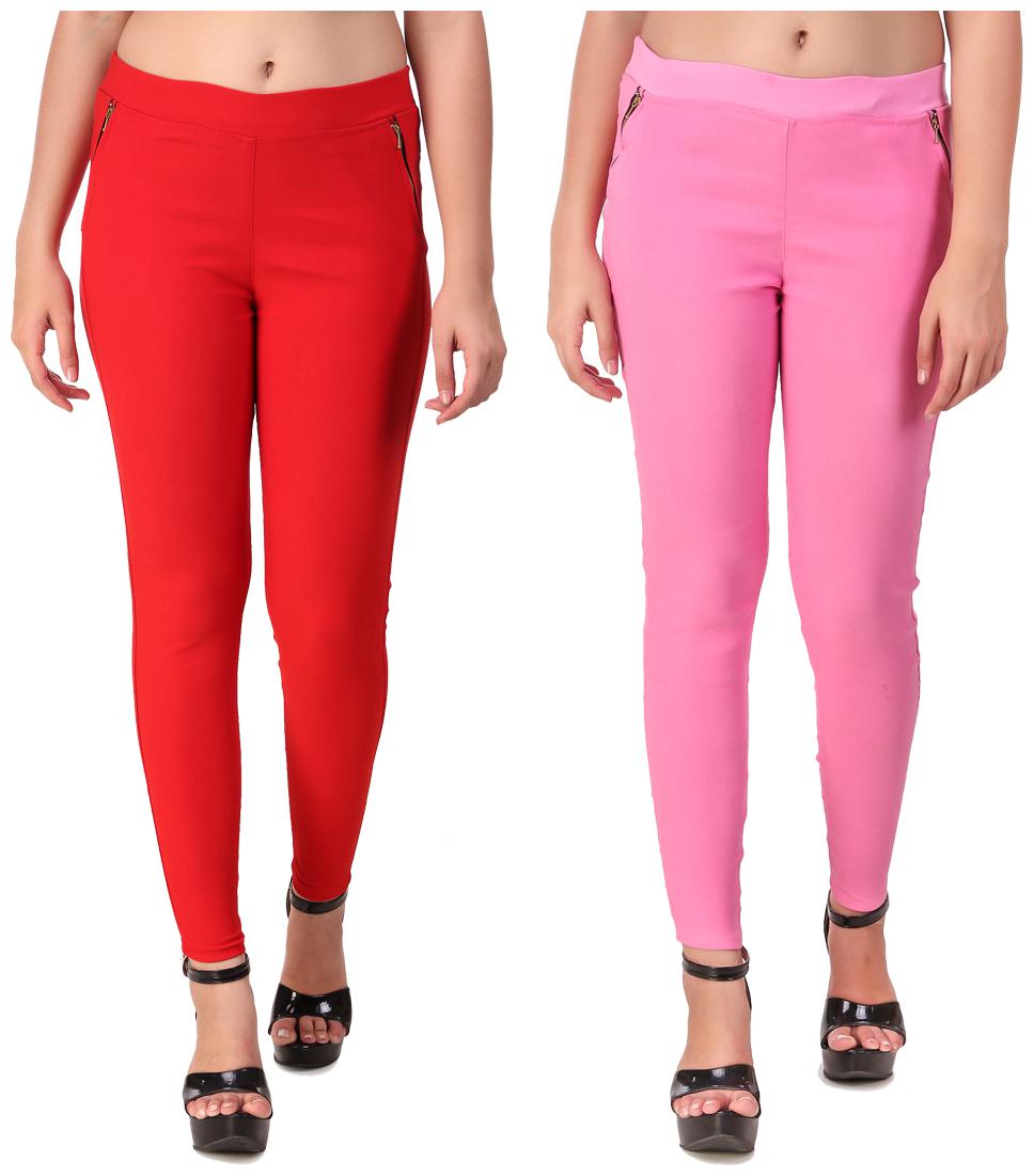 

Red Vee Women Red Pink Skinny fit Jegging