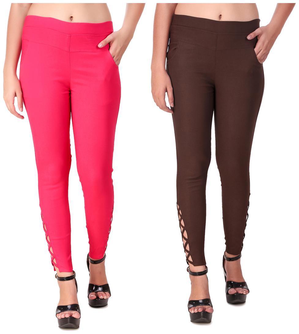 

Red Vee Women Pink Brown Skinny fit Jegging