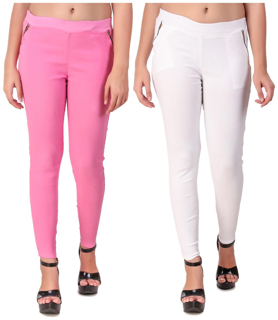 

Red Vee Women Pink White Skinny fit Jegging
