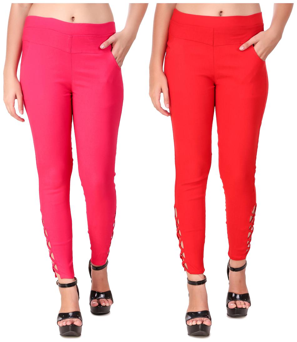 

Red Vee Women Pink Red Skinny fit Jegging