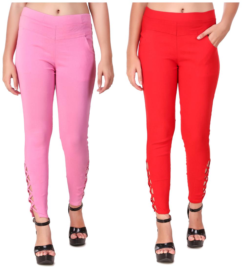 

Red Vee Women Pink Red Skinny fit Jegging