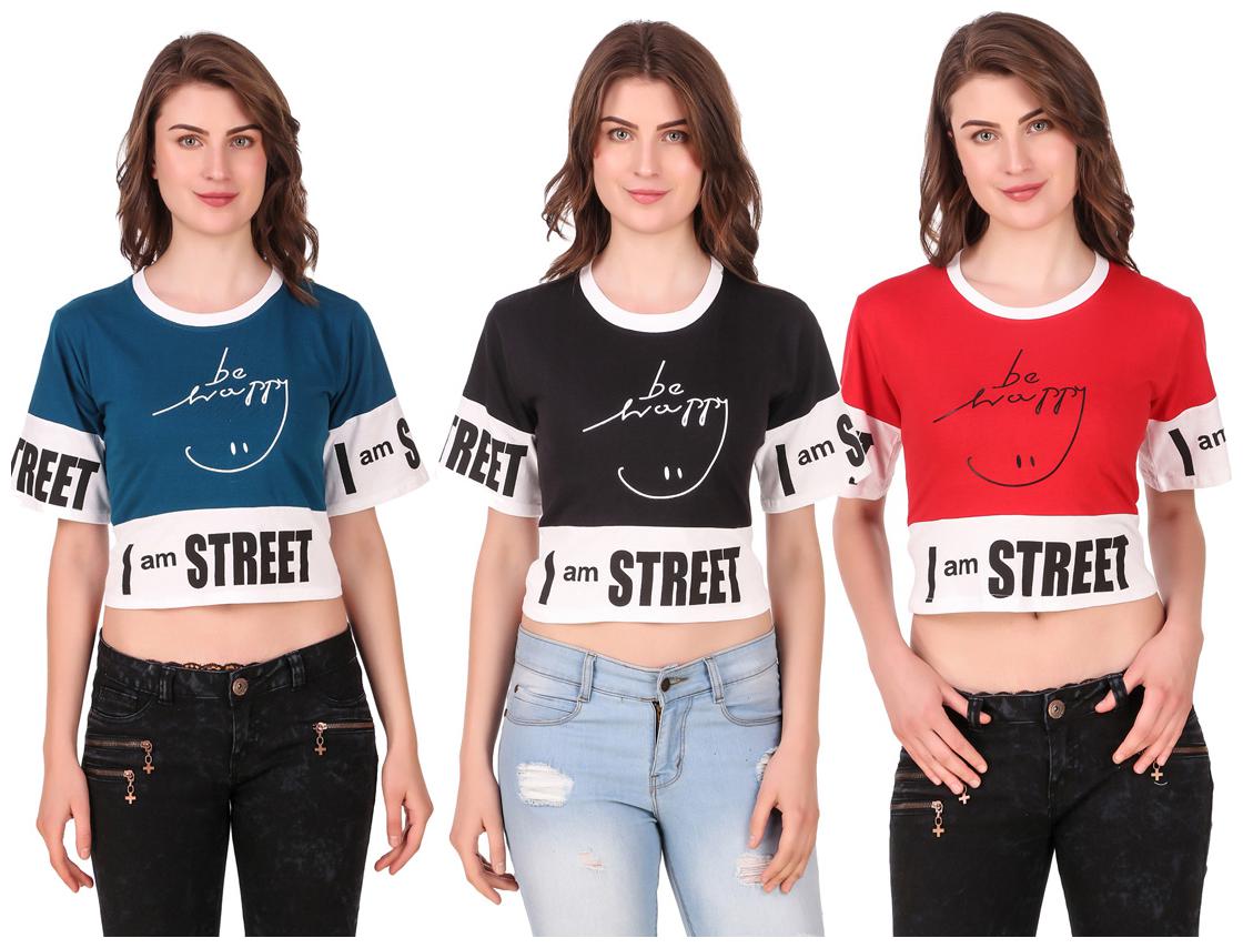 

Red Vee Women Printed Crop top - Multi