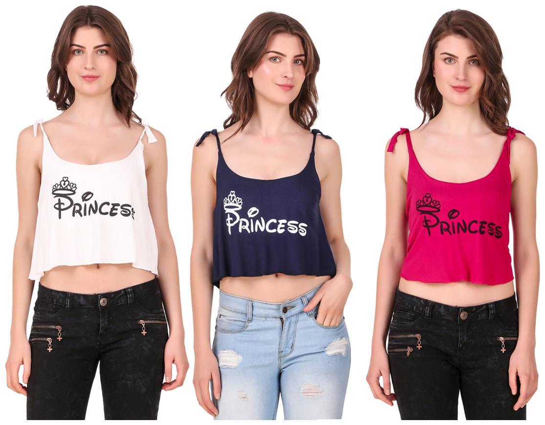 

Red Vee Women Printed Crop top - Multi