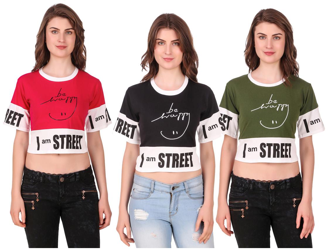 

Red Vee Women Printed Crop top - Multi