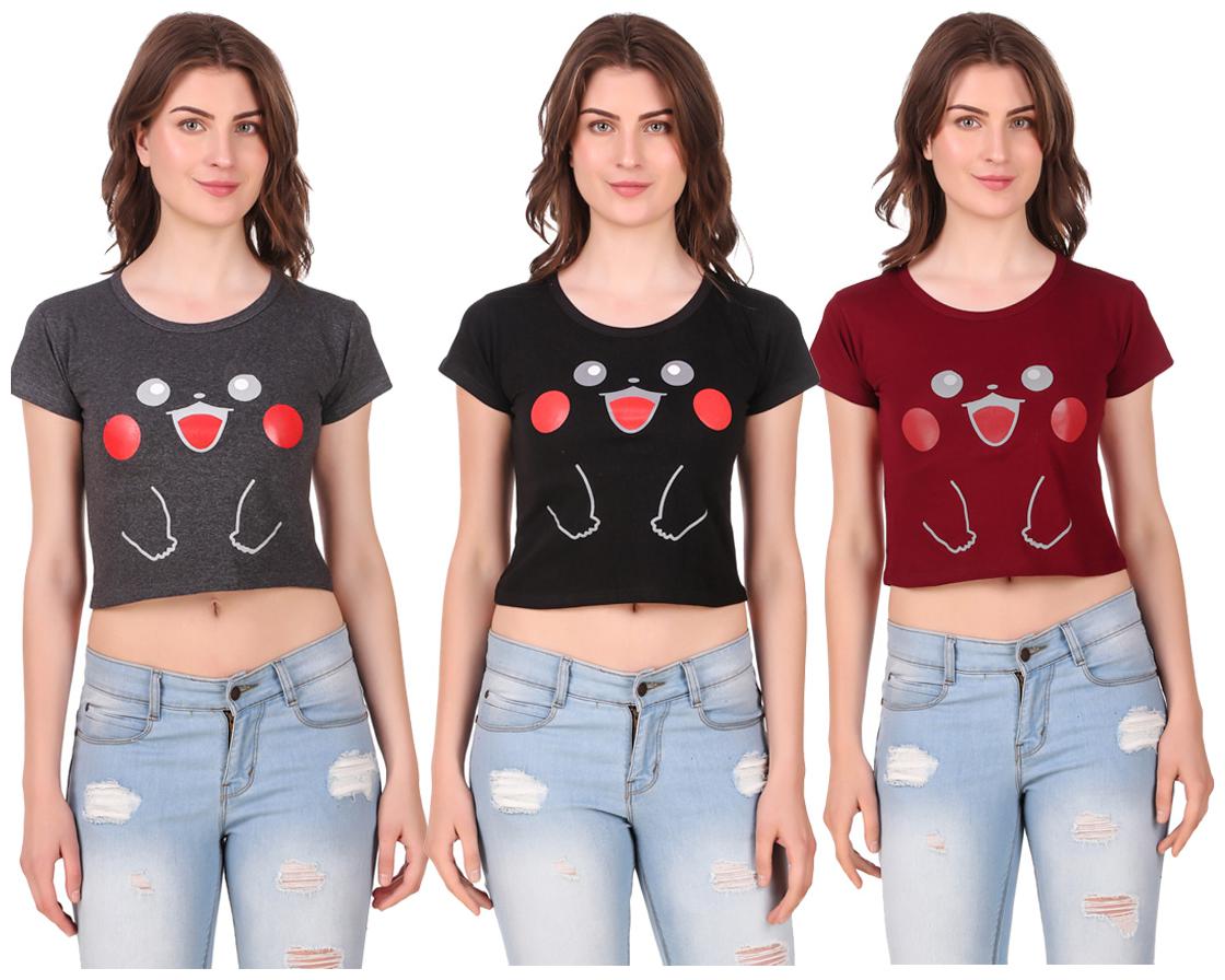 

Red Vee Women Printed Crop top - Multi