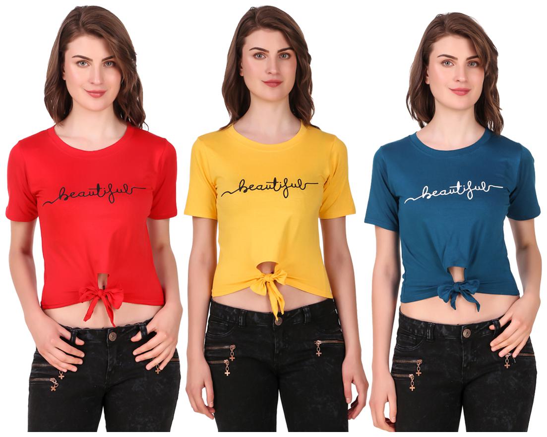 

Red Vee Women Printed Crop top - Multi