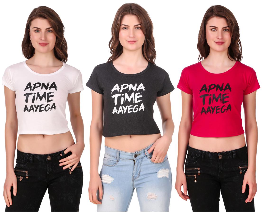 

Red Vee Women Printed Crop top - Multi