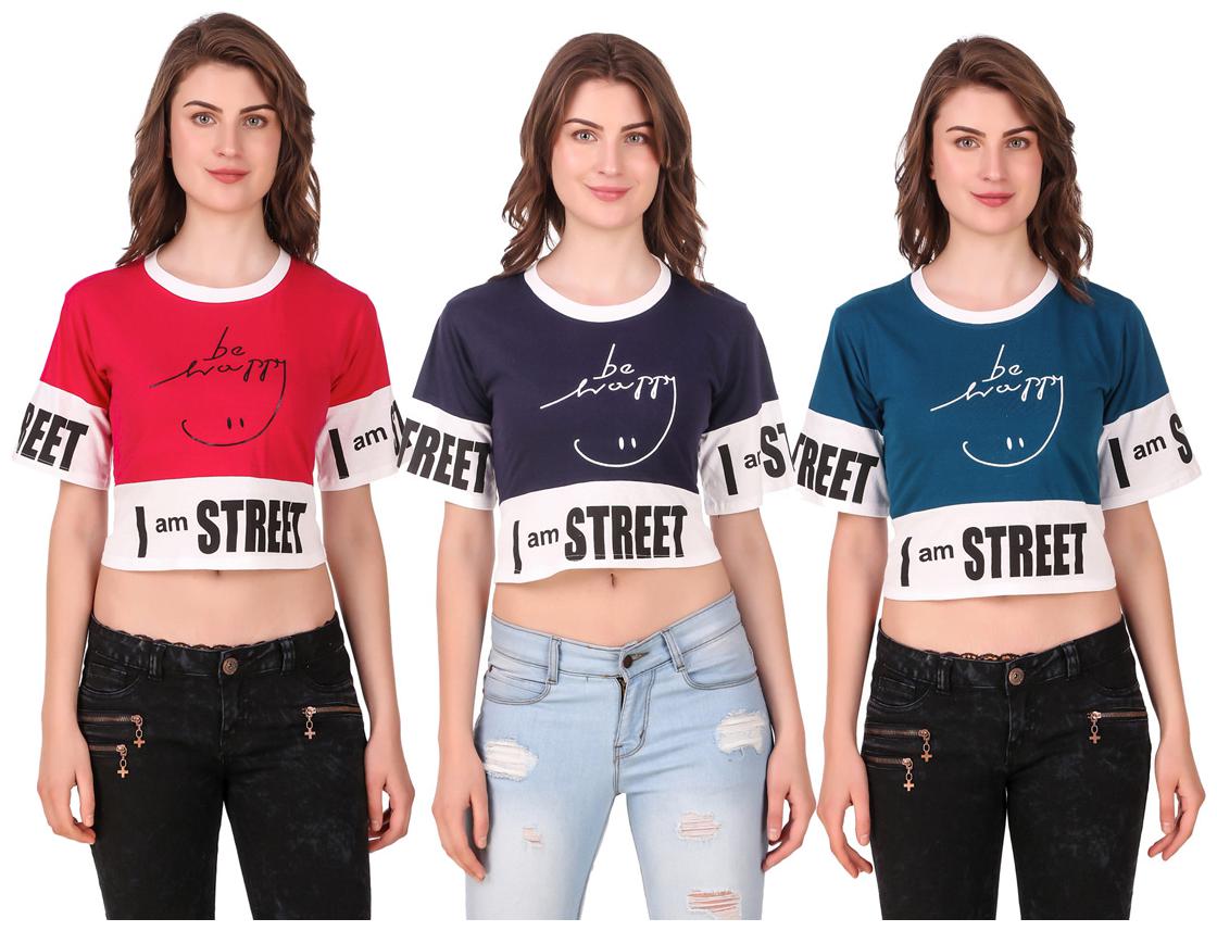 

Red Vee Women Printed Crop top - Multi