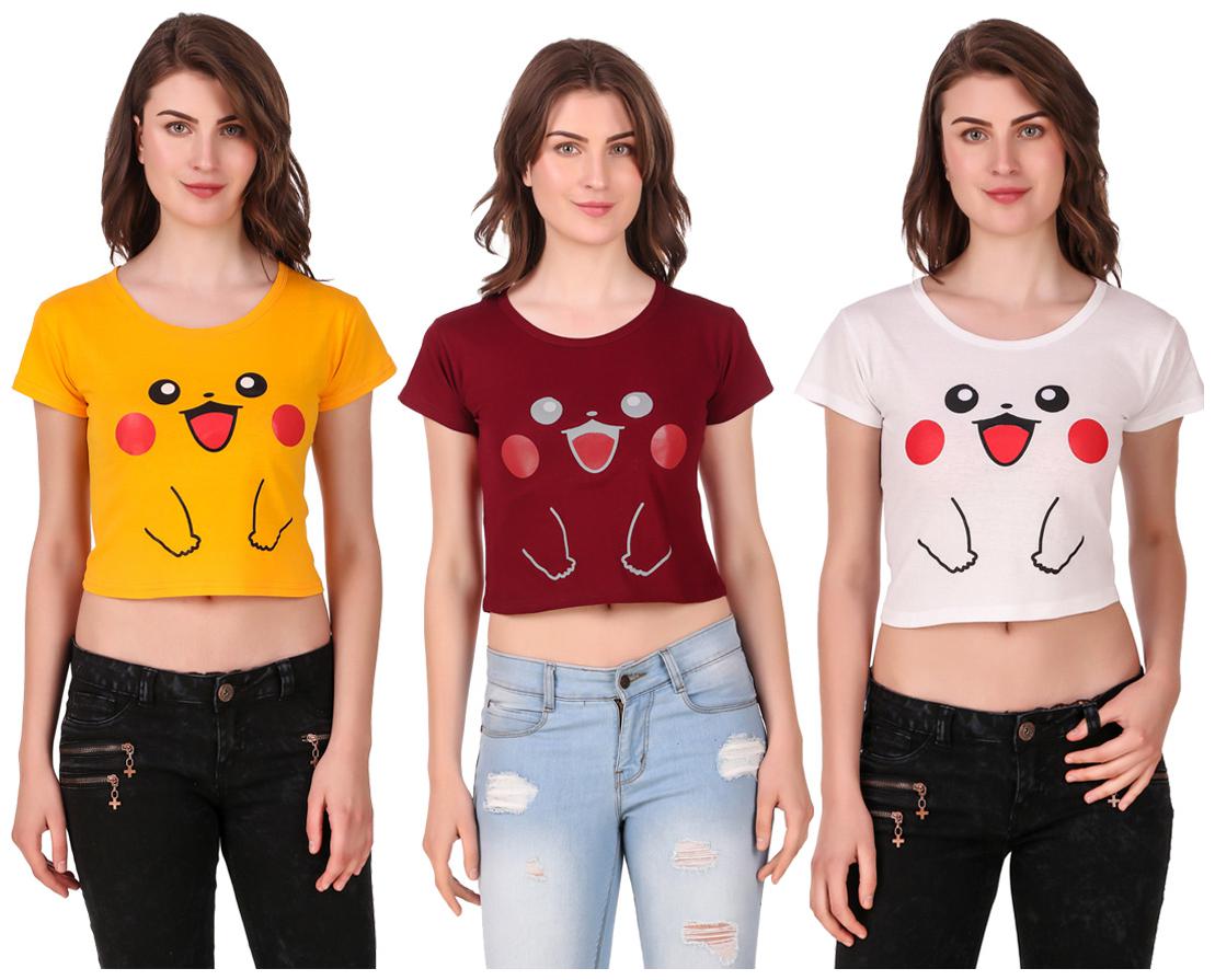 

Red Vee Women Printed Crop top - Multi