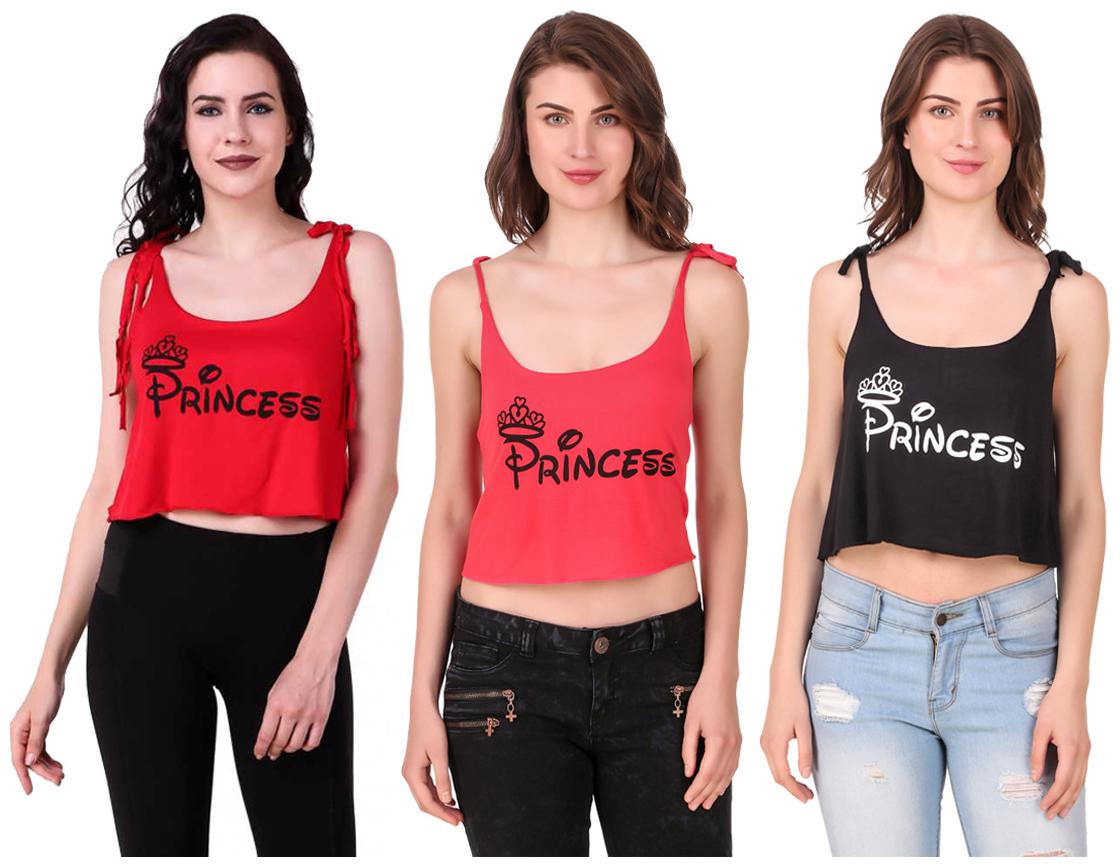 

Red Vee Women Printed Crop top - Multi
