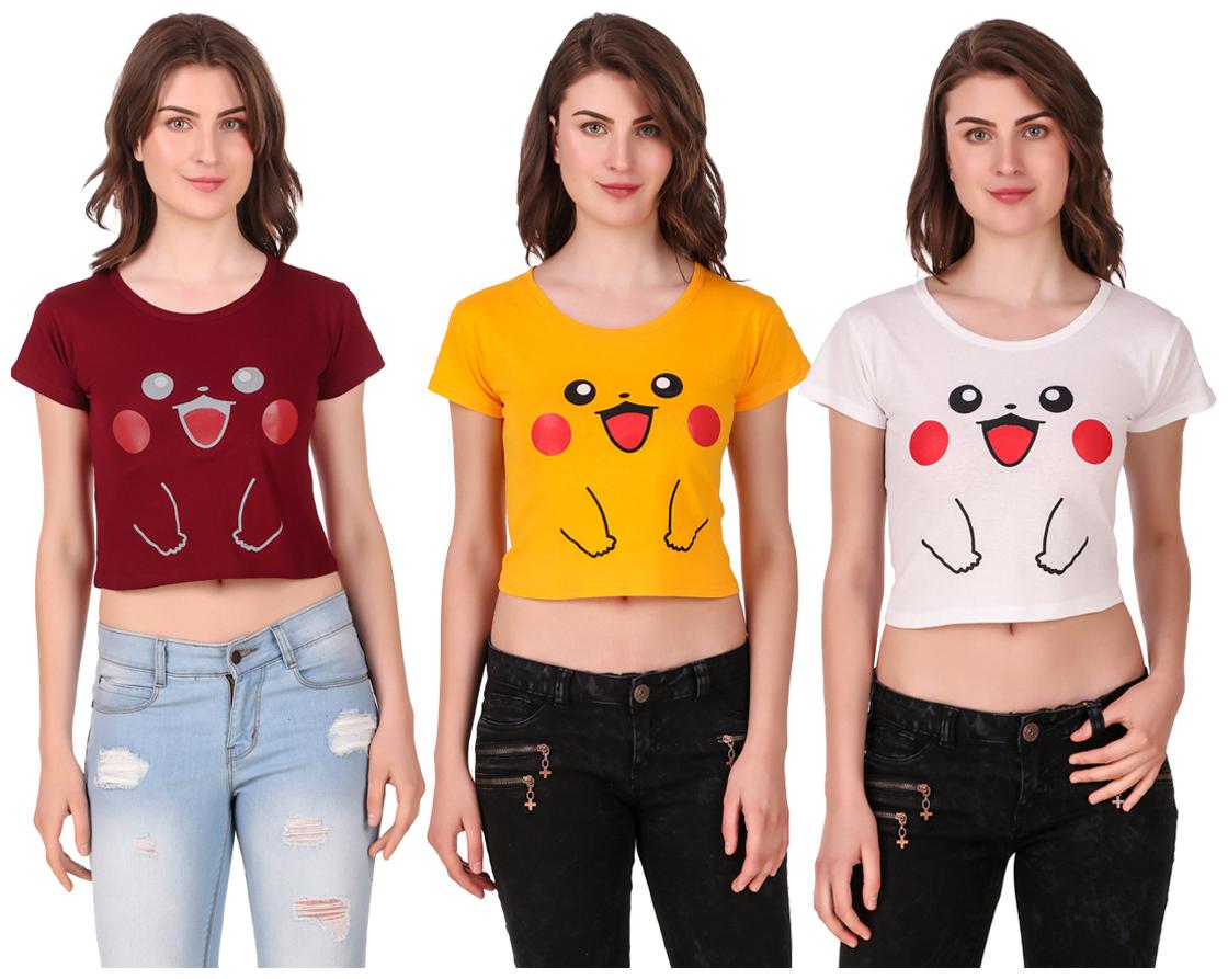 

Red Vee Women Printed Crop top - Multi