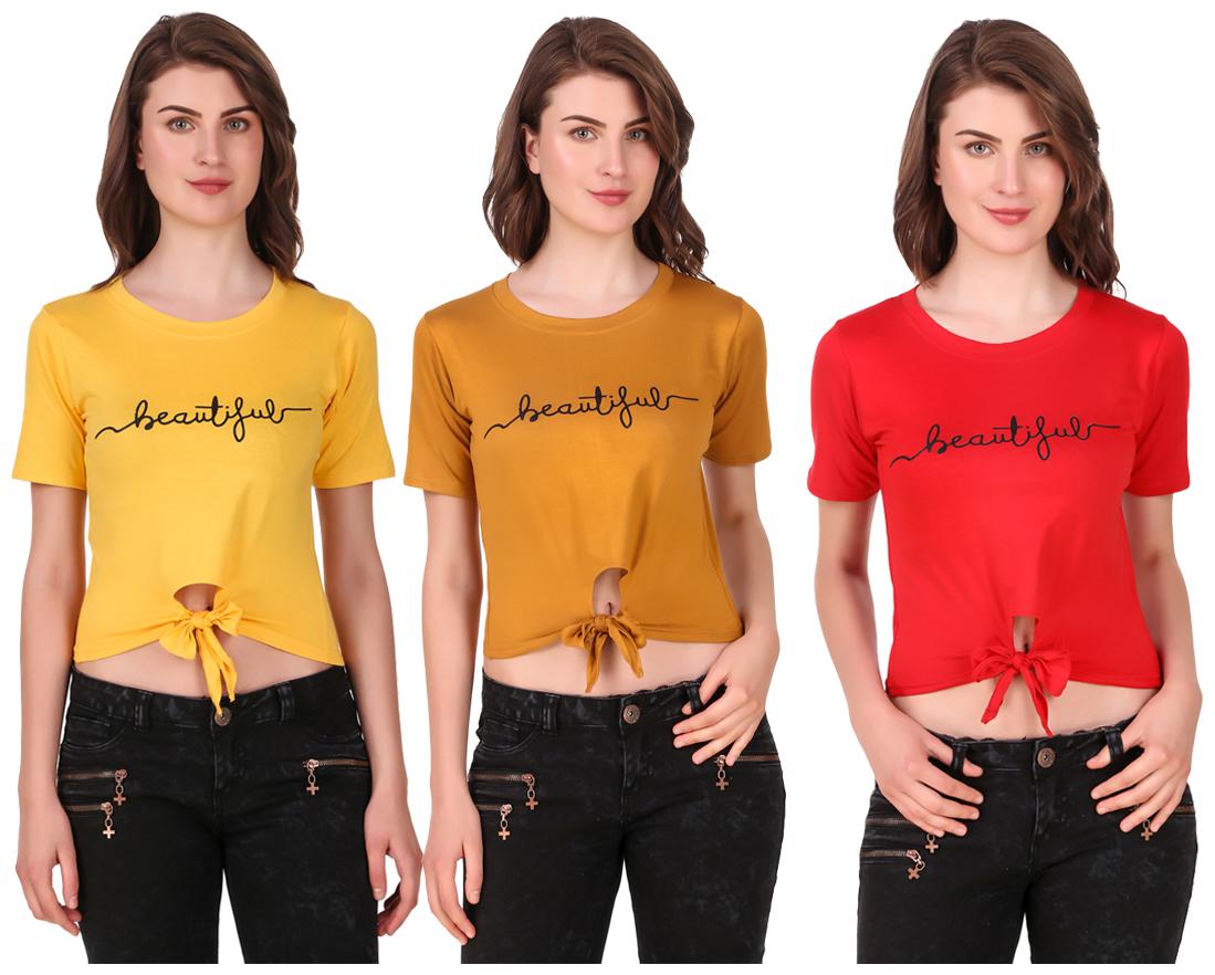 

Red Vee Women Printed Crop top - Multi