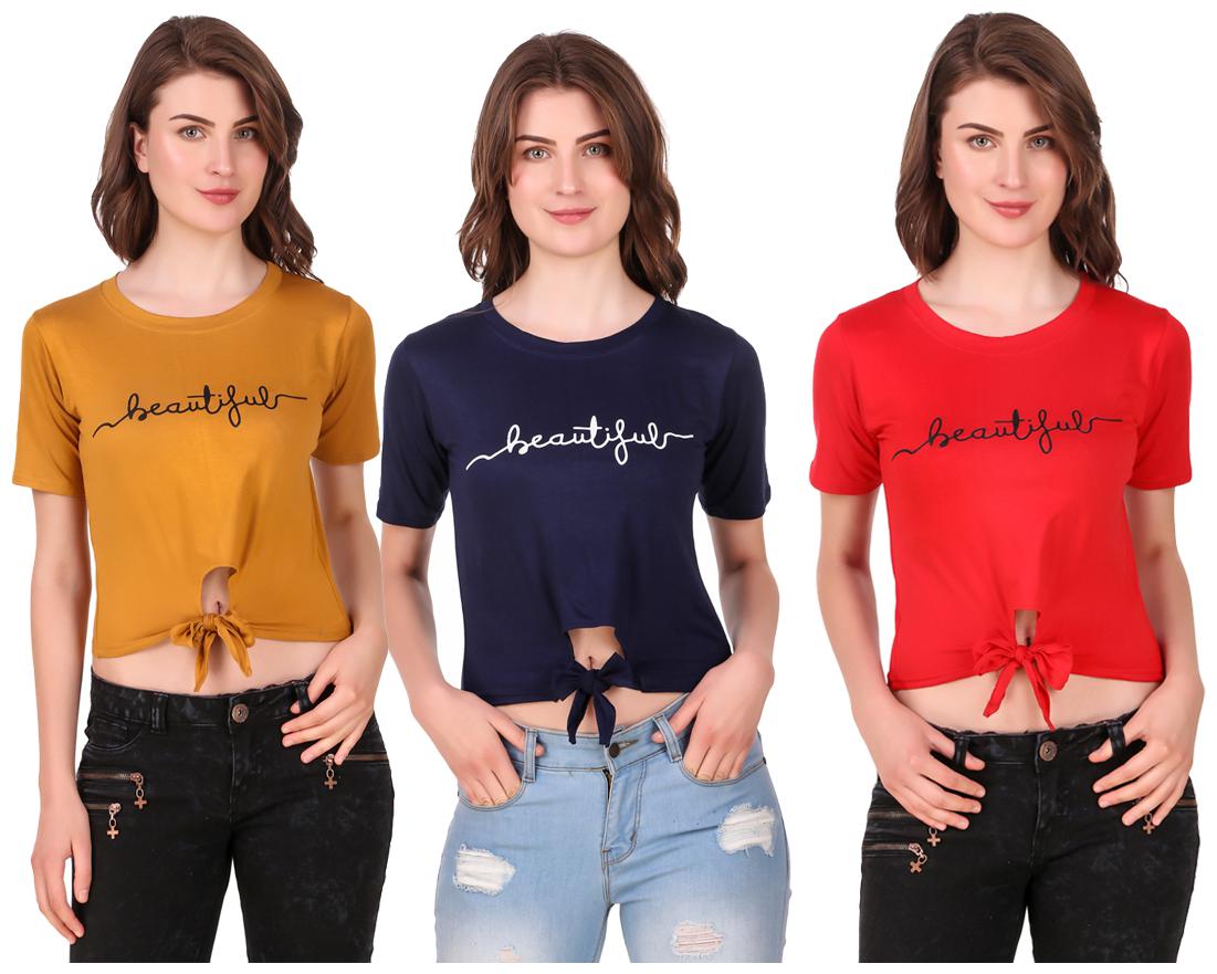

Red Vee Women Printed Crop top - Multi