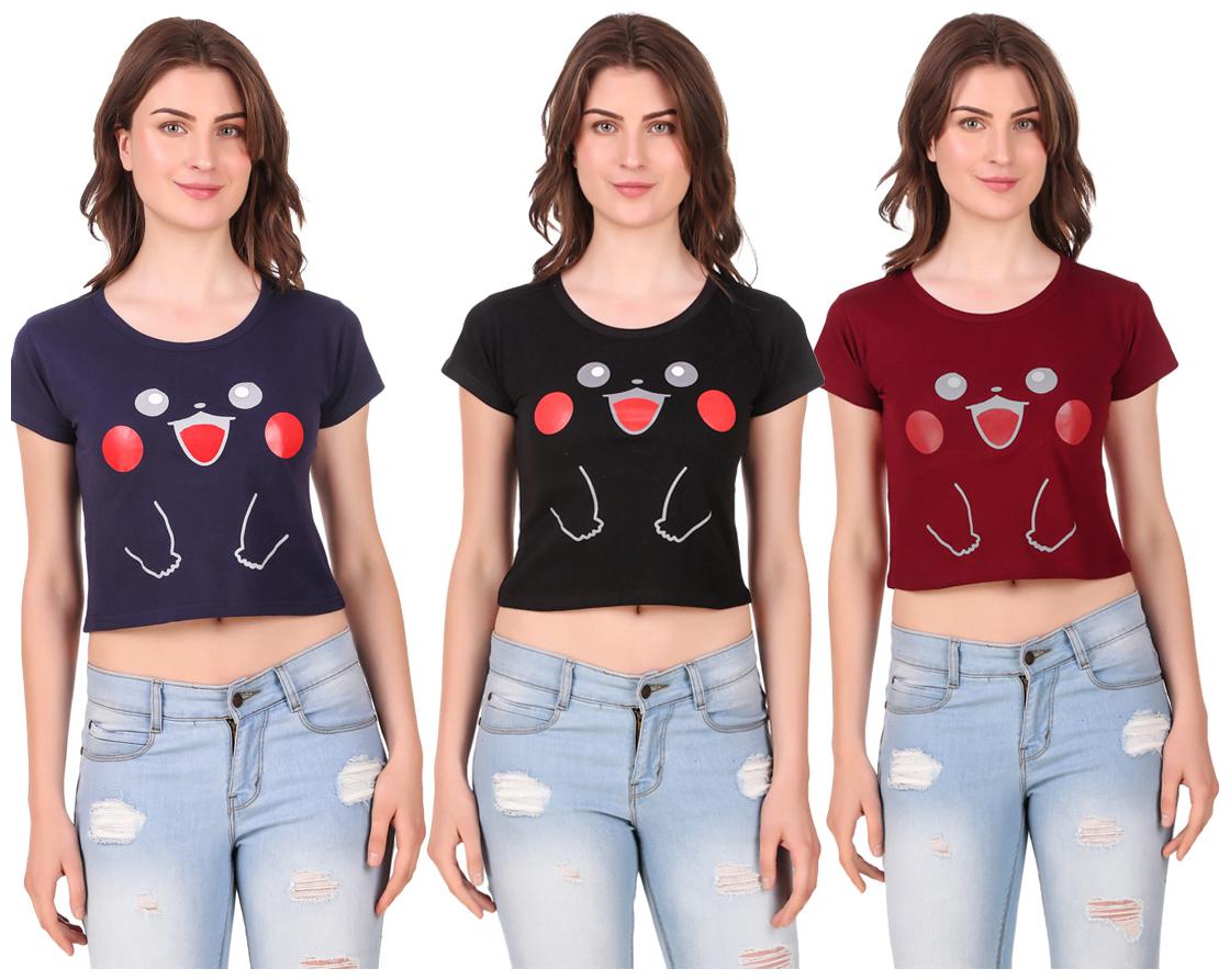

Red Vee Women Printed Crop top - Multi