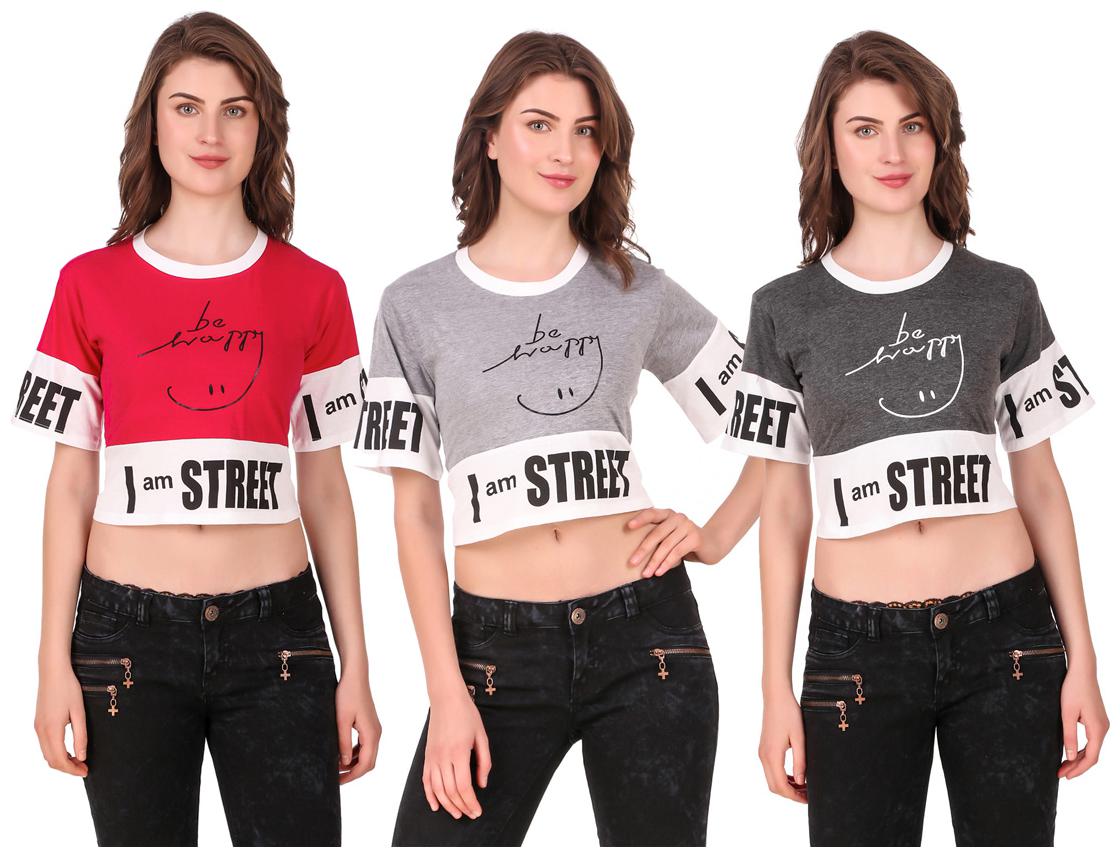 

Red Vee Women Printed Crop top - Multi