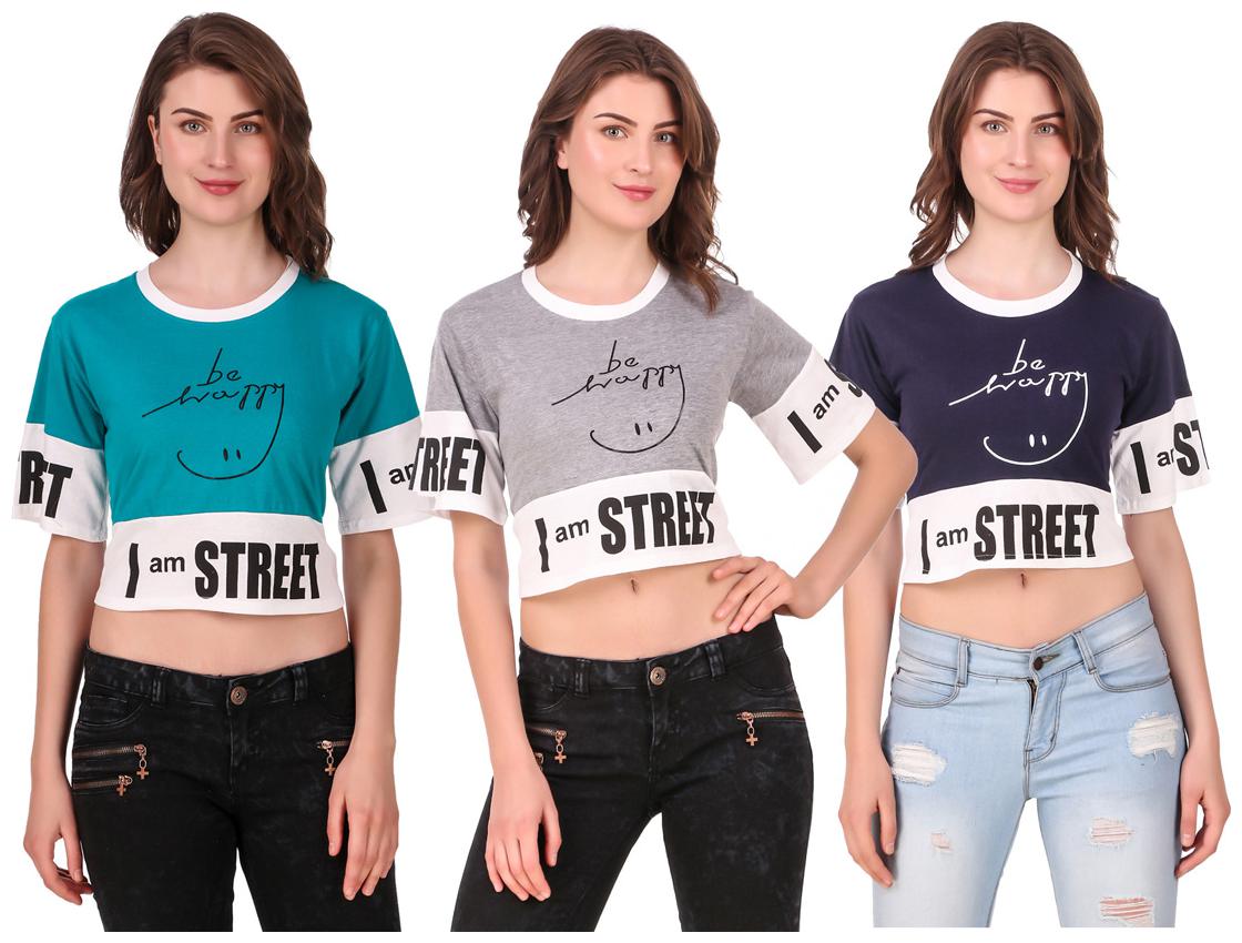 

Red Vee Women Printed Crop top - Multi