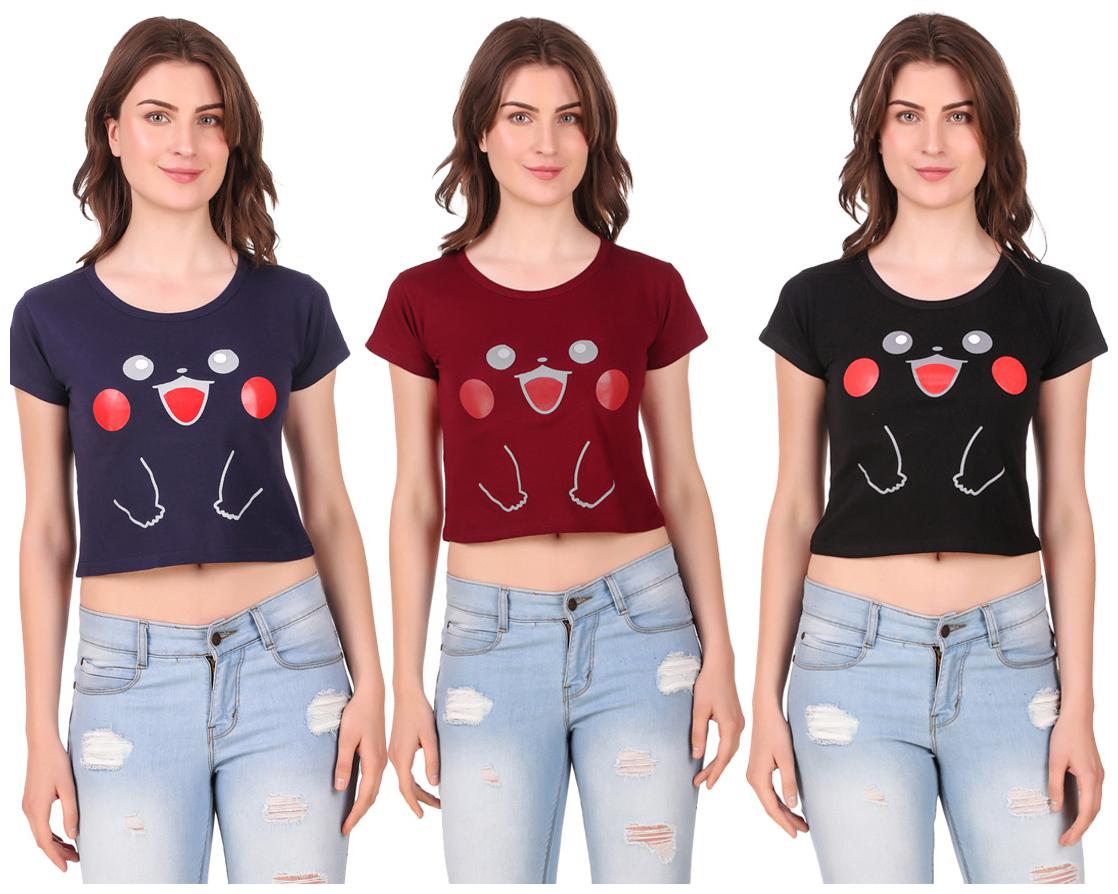 

Red Vee Women Printed Crop top - Multi