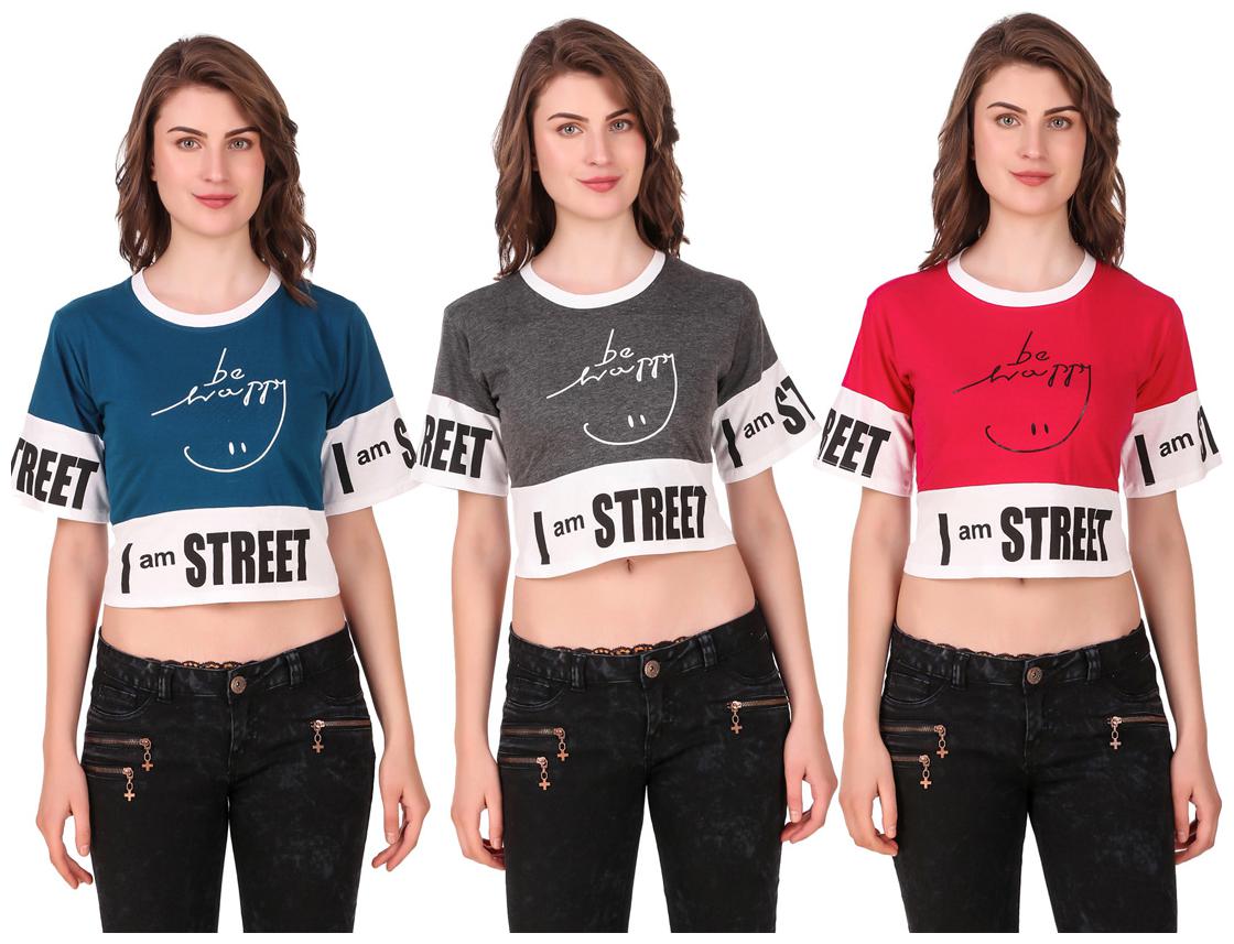 

Red Vee Women Printed Crop top - Multi