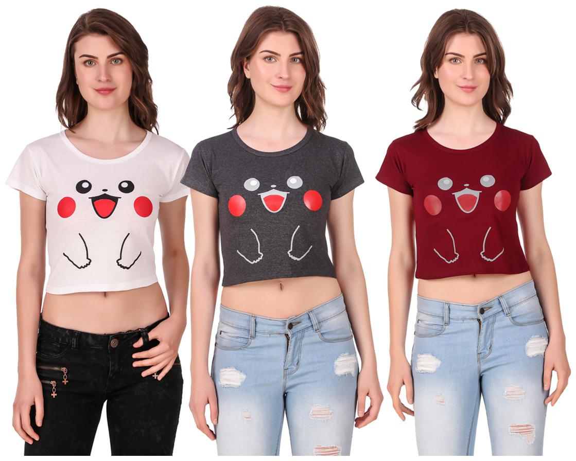 

Red Vee Women Printed Crop top - Multi