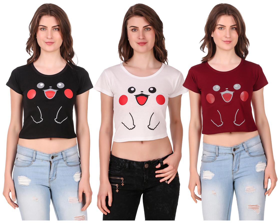 

Red Vee Women Printed Crop top - Multi