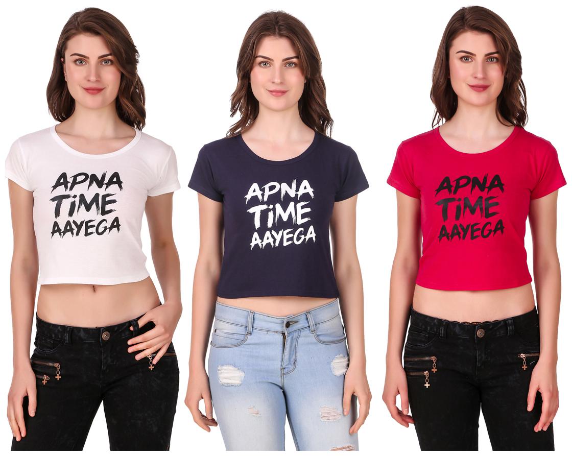 

Red Vee Women Printed Crop top - Multi