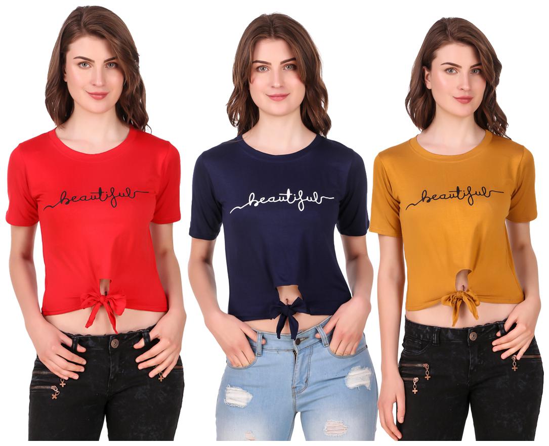 

Red Vee Women Printed Crop top - Multi