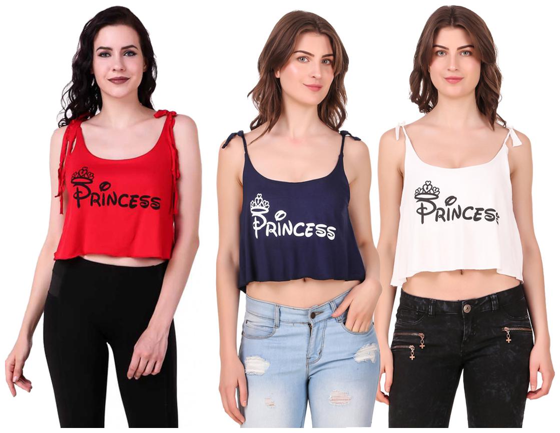 

Red Vee Women Printed Crop top - Multi
