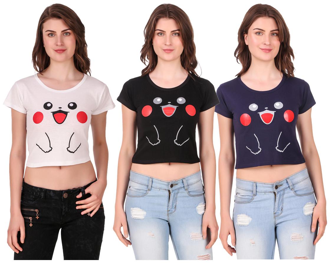 

Red Vee Women Printed Crop top - Multi