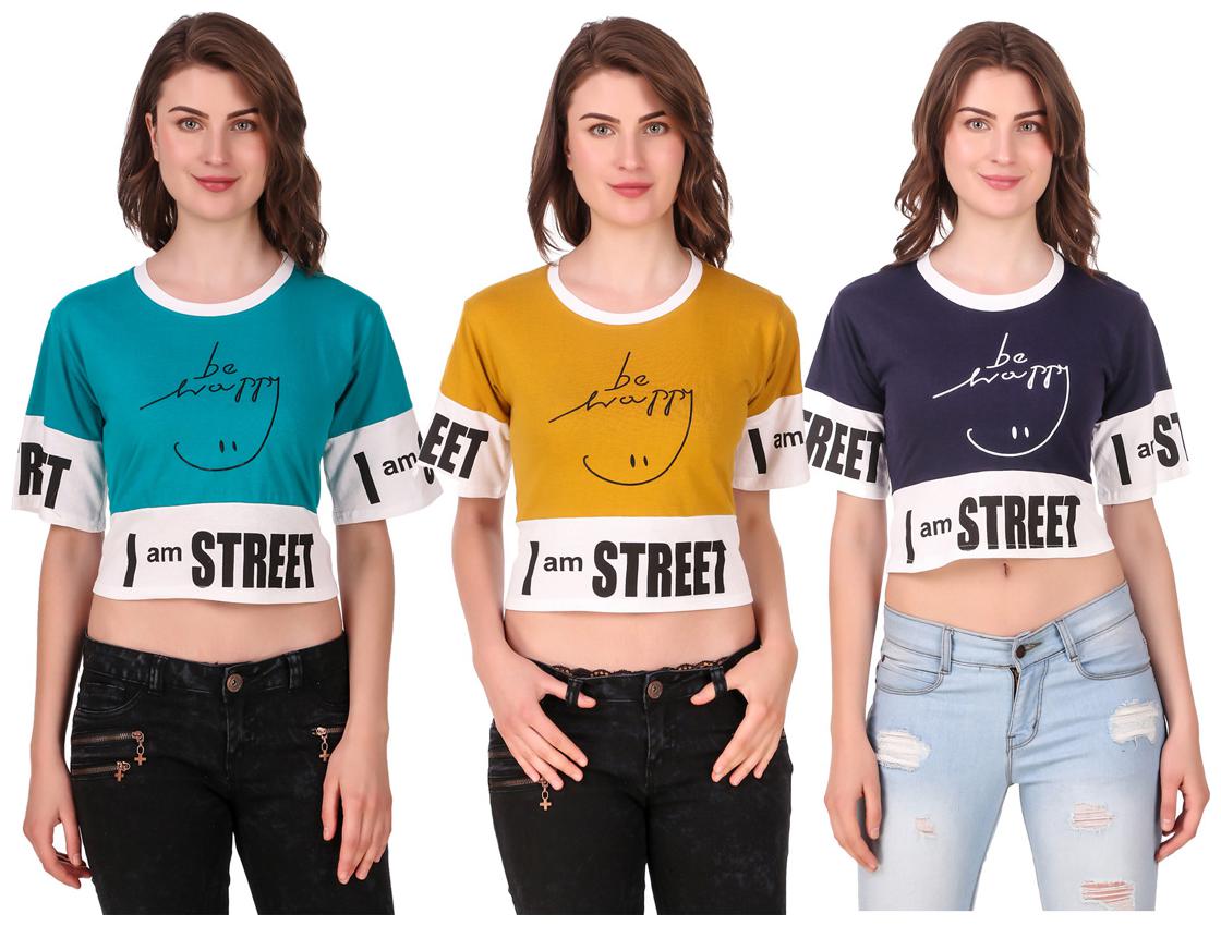 

Red Vee Women Printed Crop top - Multi