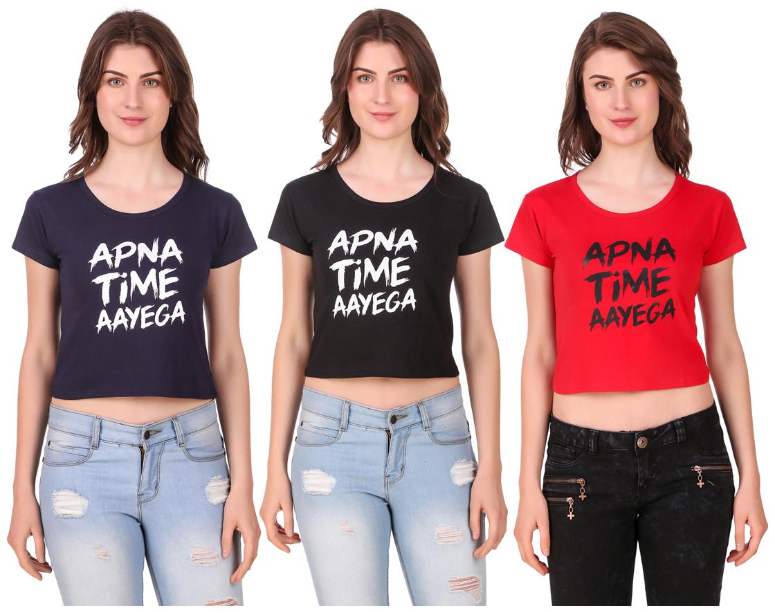 

Red Vee Women Printed Crop top - Multi