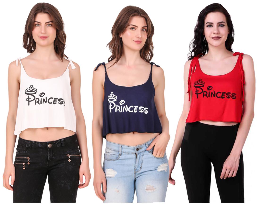 

Red Vee Women Printed Crop top - Multi