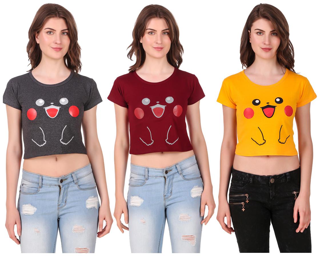 

Red Vee Women Printed Crop top - Multi