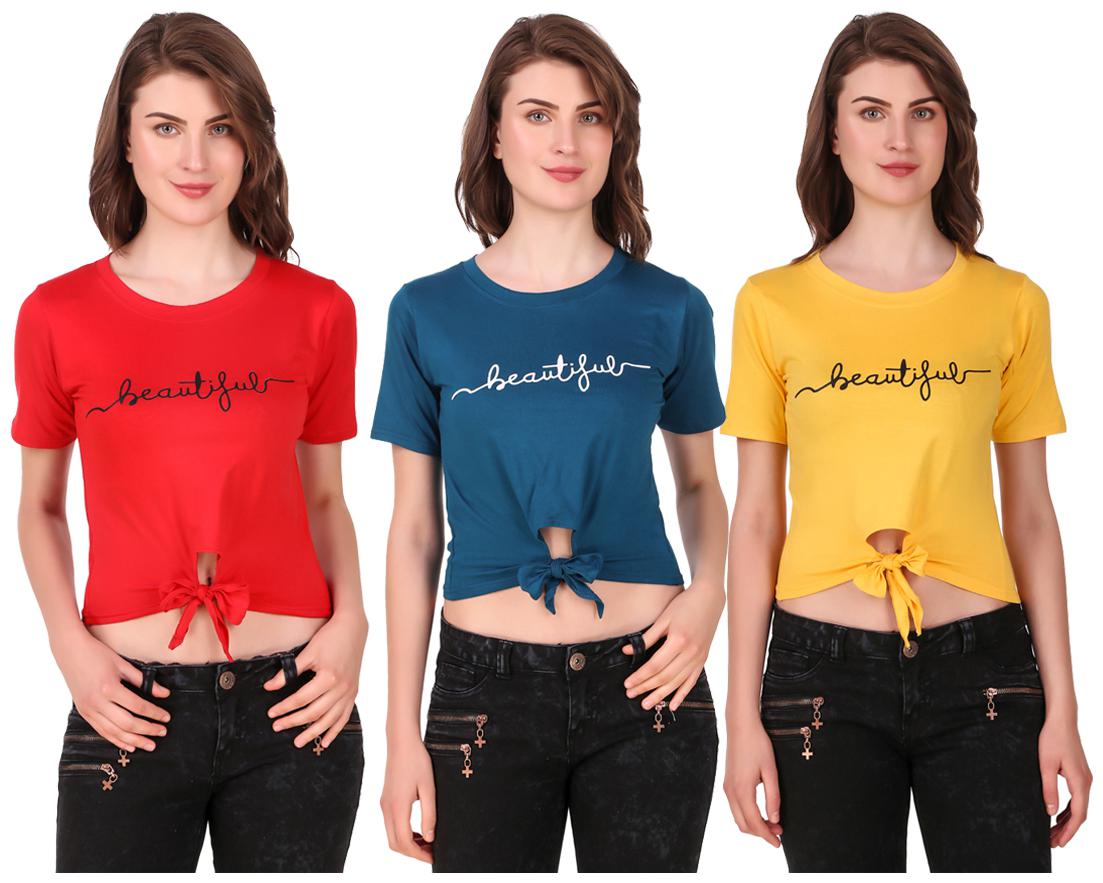 

Red Vee Women Printed Crop top - Multi