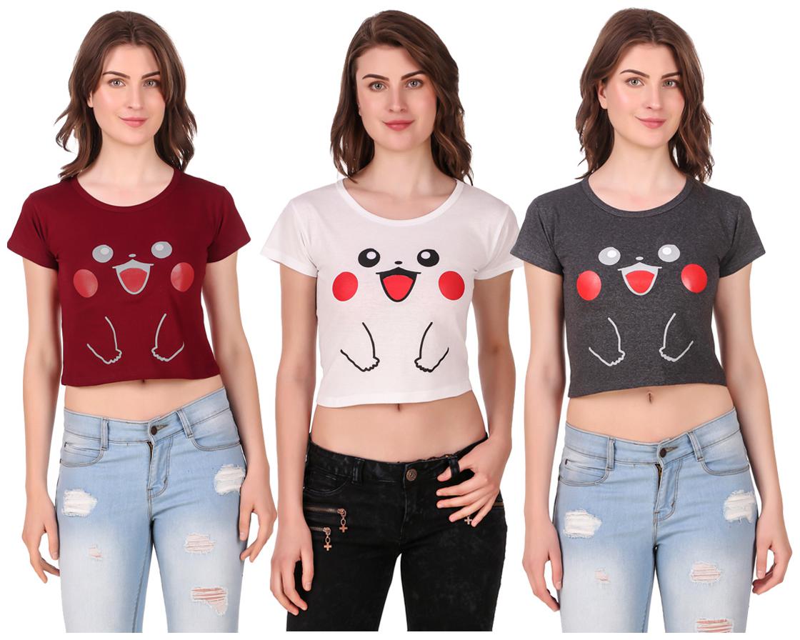 

Red Vee Women Printed Crop top - Multi