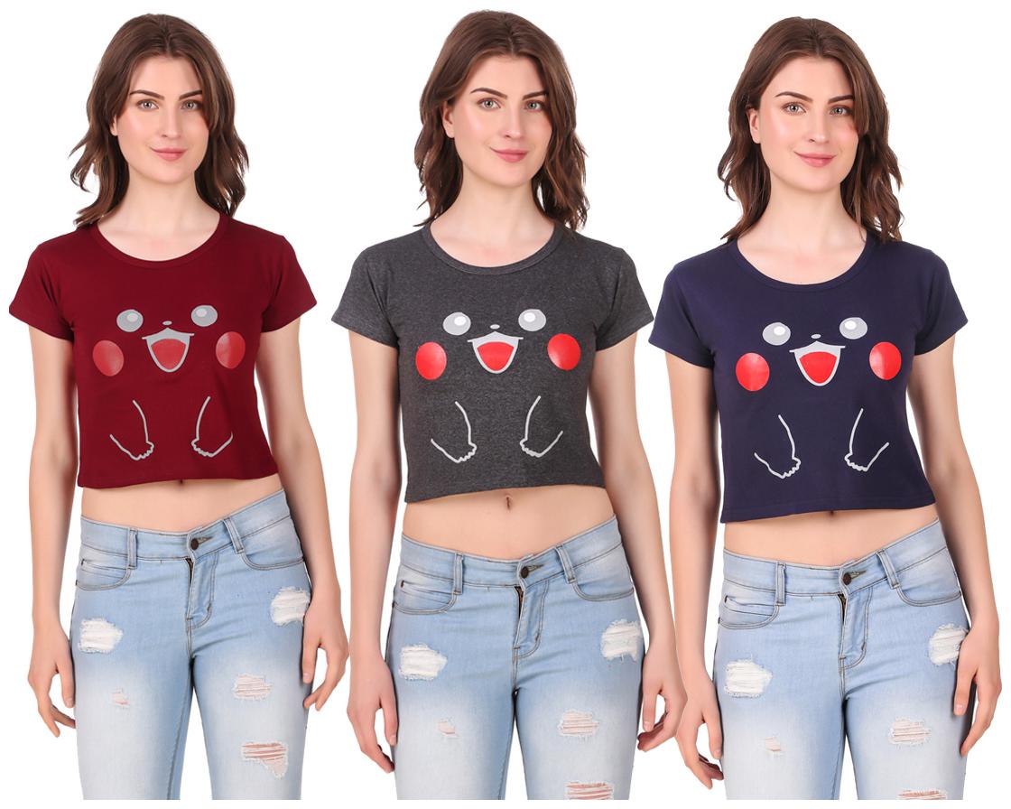 

Red Vee Women Printed Crop top - Multi