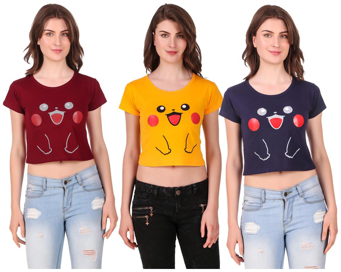 

Red Vee Women Printed Crop top - Multi