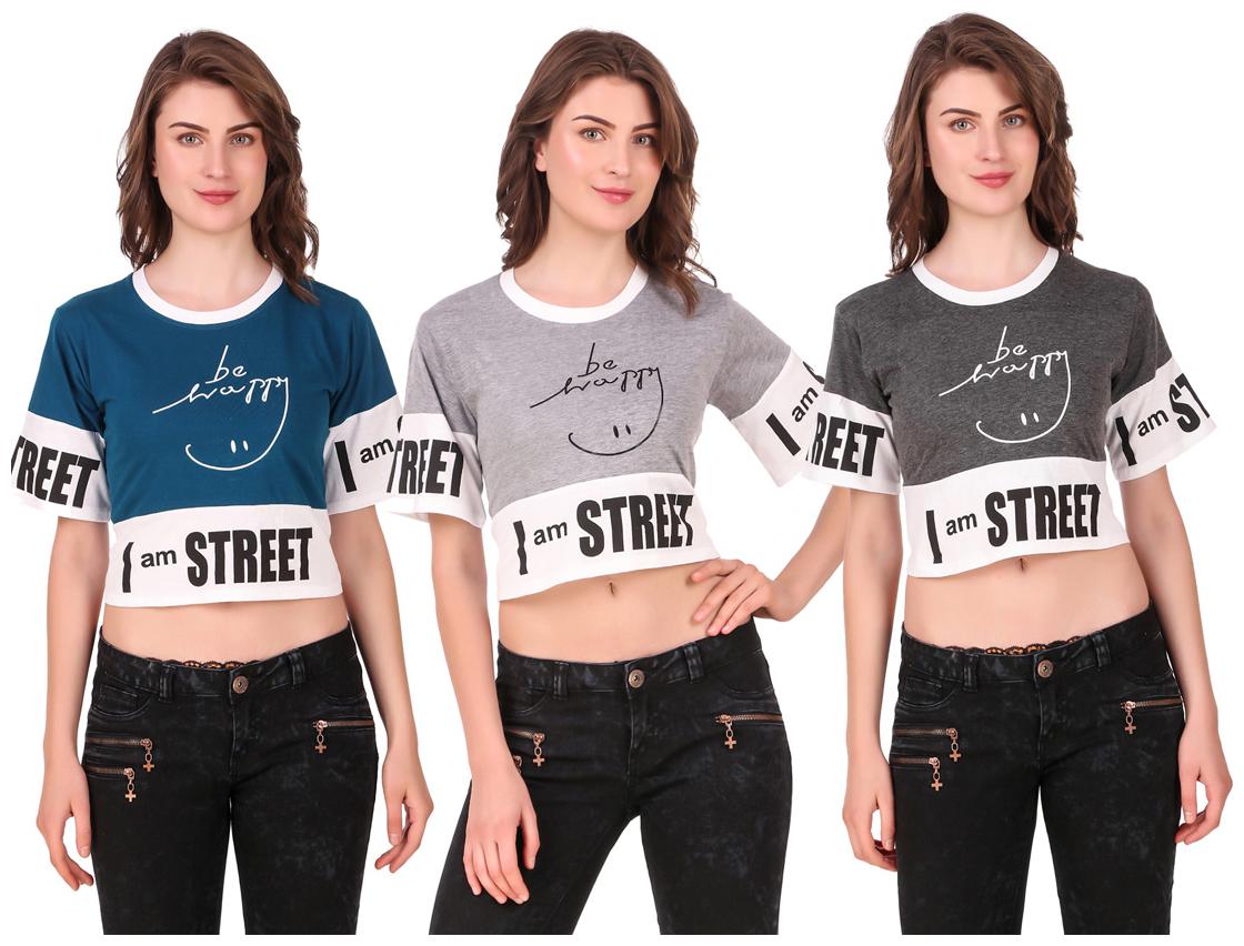 

Red Vee Women Printed Crop top - Multi